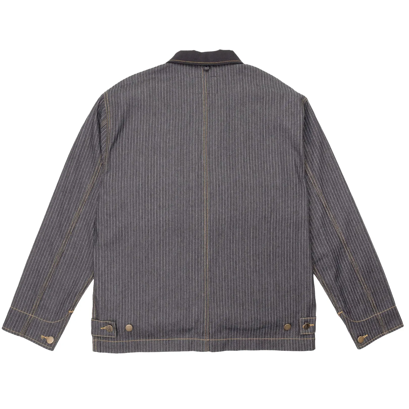 Passport Long Con Striped Denim Packers Jacket Black Sale