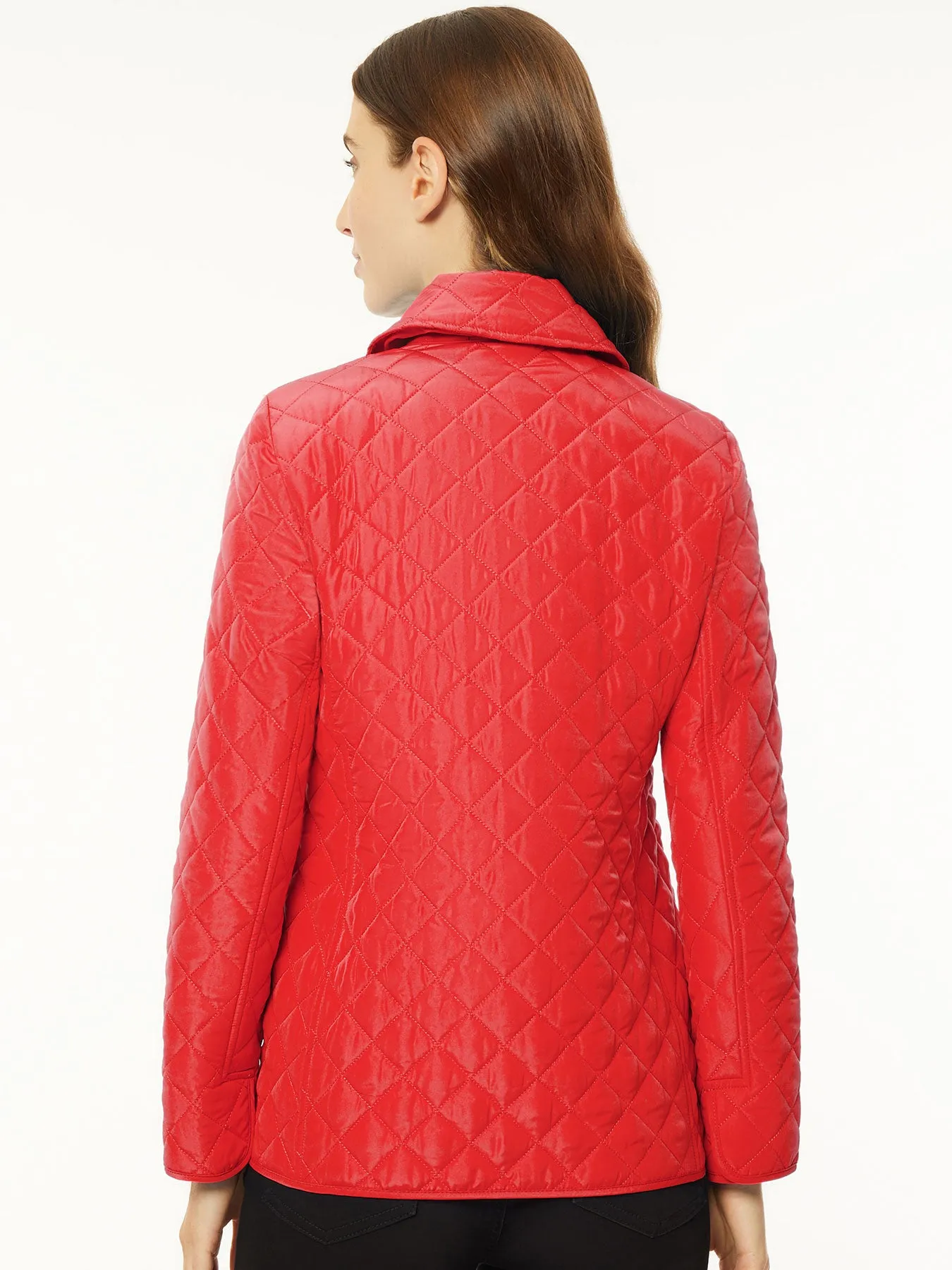 Petite Five-Button Quilted Jacket