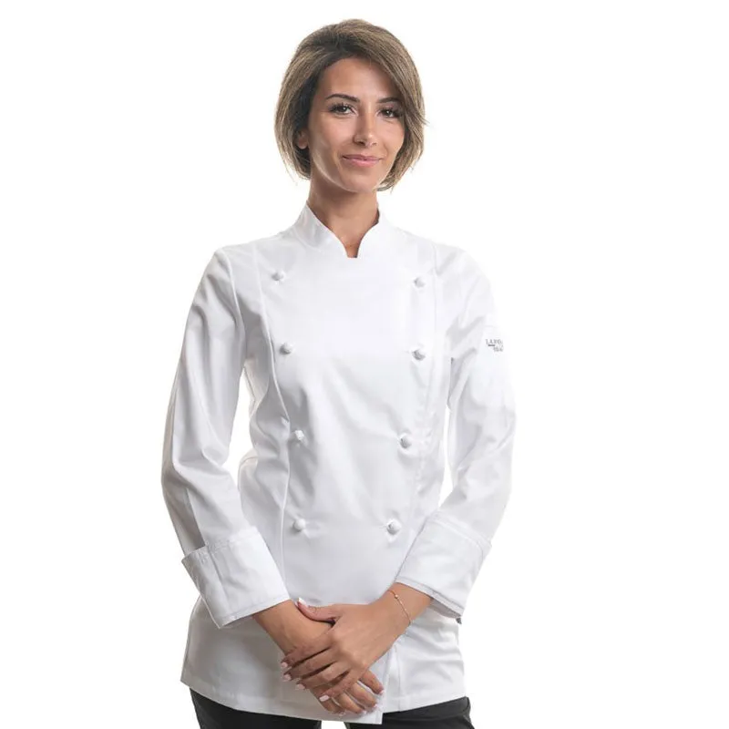 Platinum White Kitchen Coat for Women - LAFONT