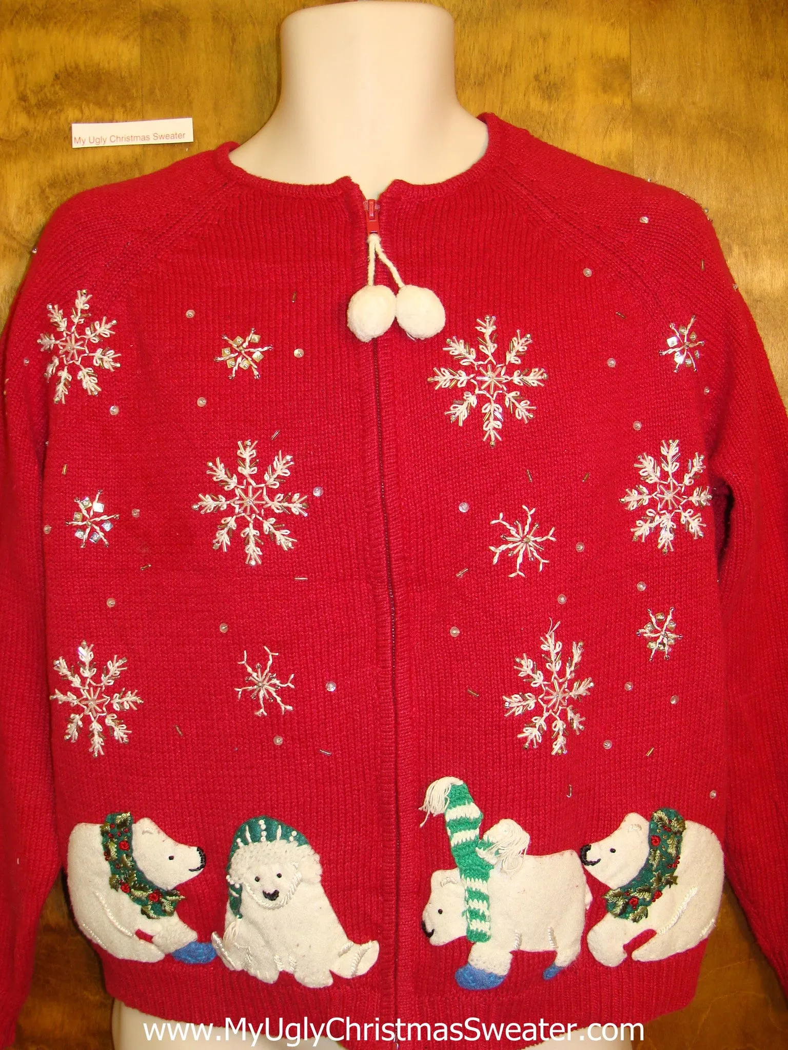 Polar Bear Picnic Ugliest Christmas Sweater