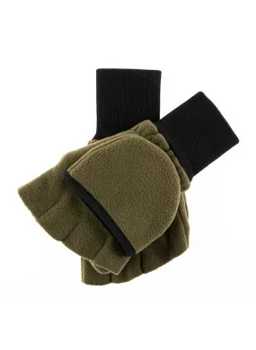 Polar Fleece Lined Hunting Gloves with Mitten Flap