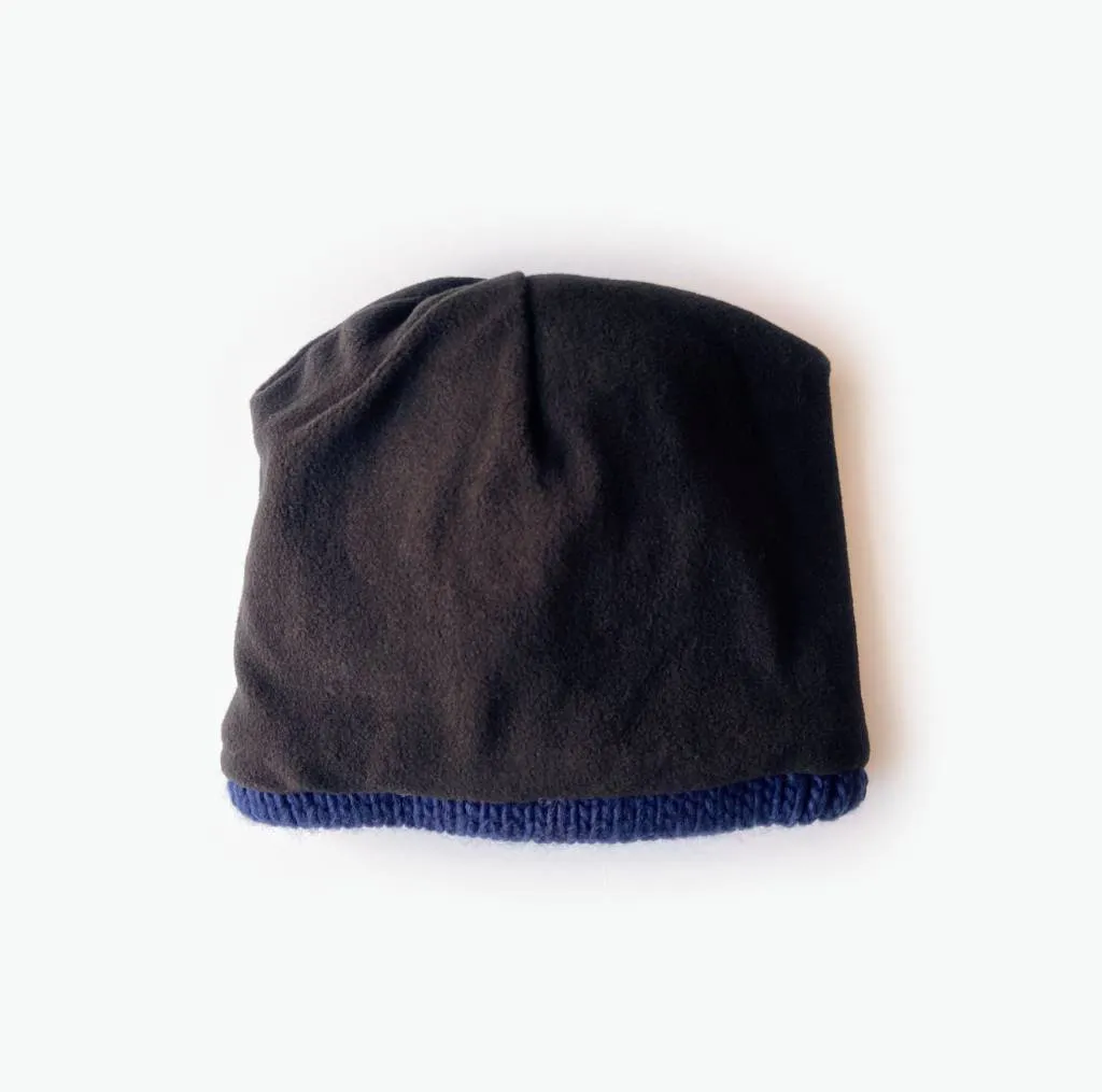 Poppy Sequinned Fox Kids Beanie - Navy (Age 6-12)