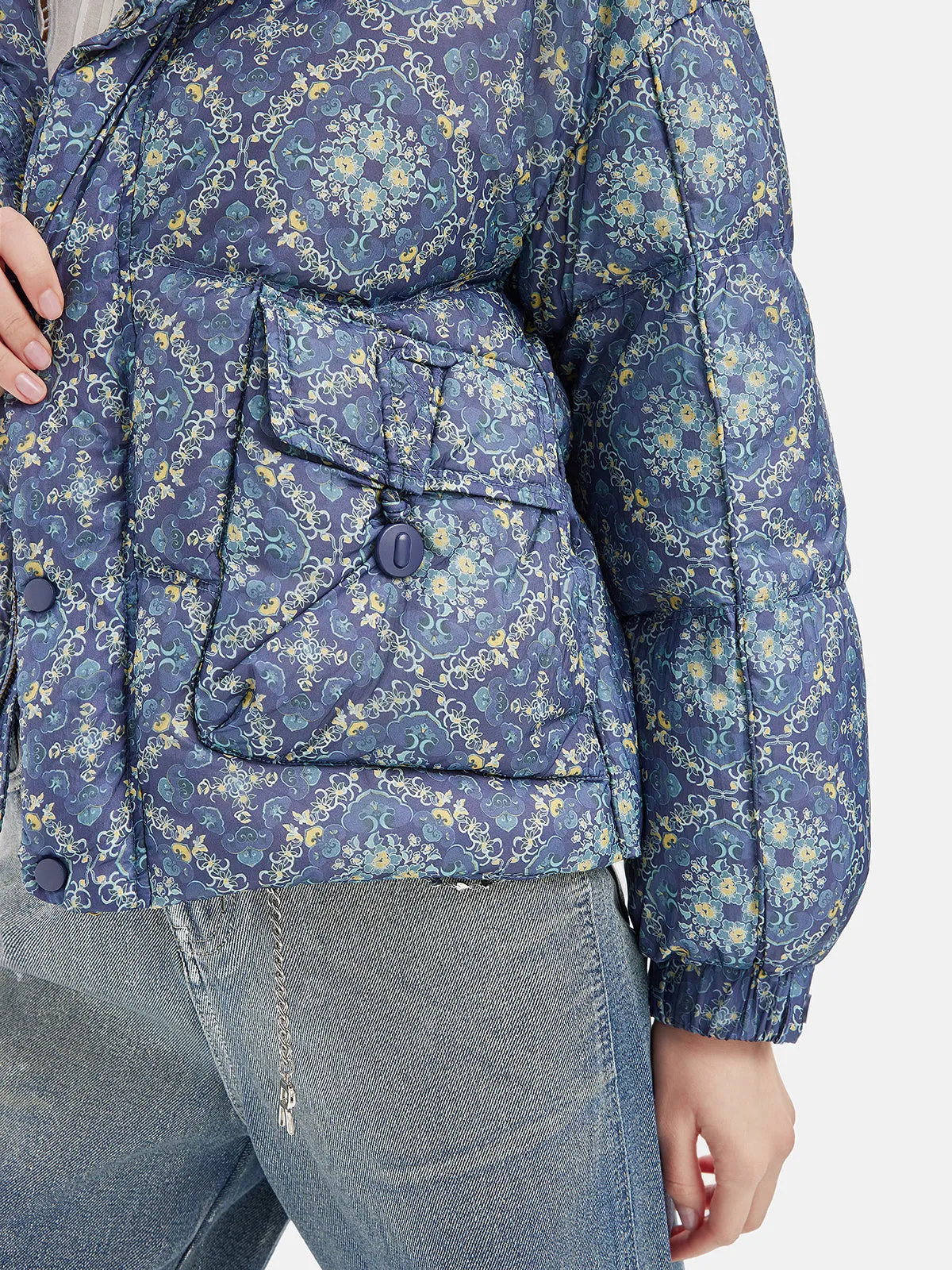 Printed Lightweight Down Jacket