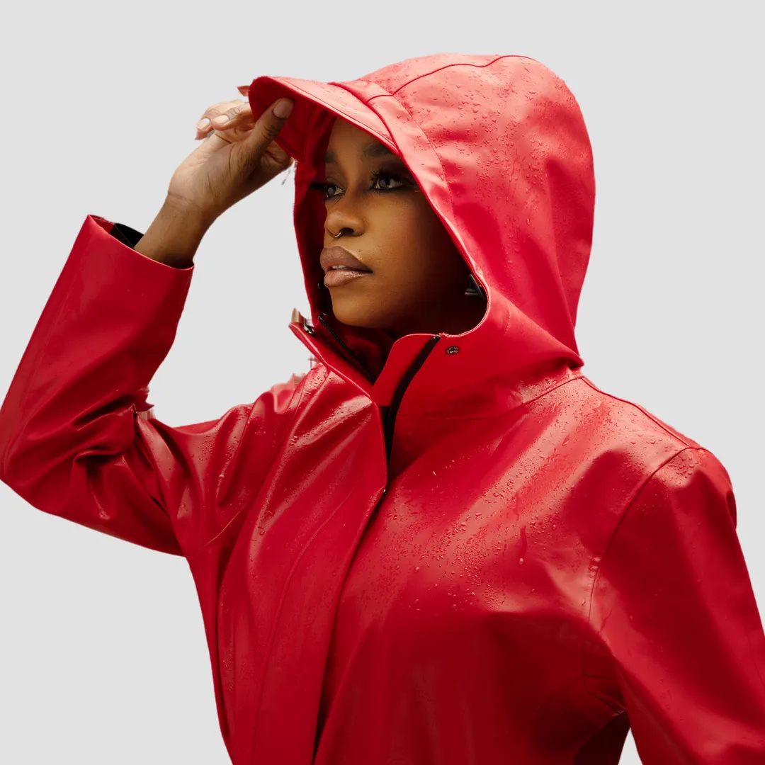 Rain Jacket, Waterproof, Satin-Lined Hood