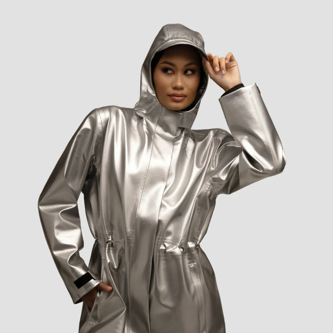 Rain Jacket, Waterproof, Satin-Lined Hood