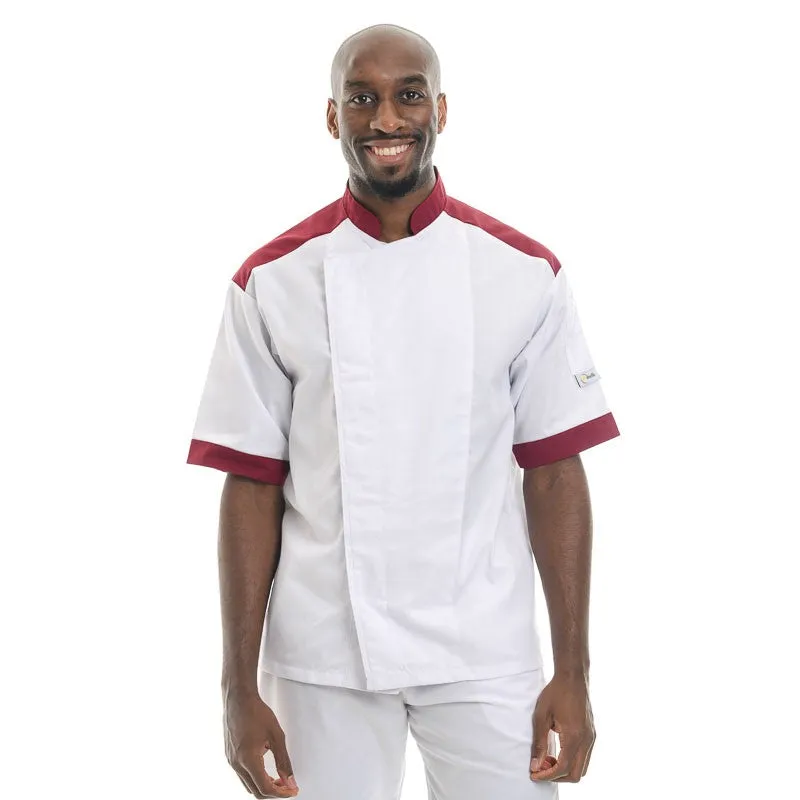 Red Master Short Sleeve or Long Sleeve Chef Coat - MANELLI