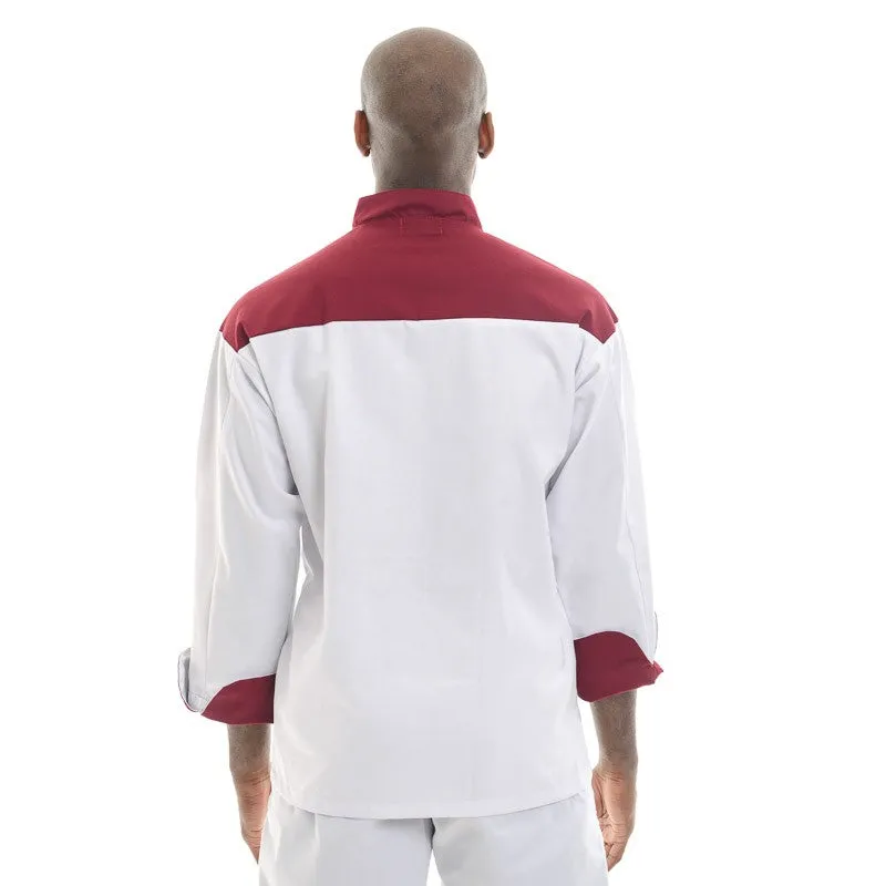 Red Master Short Sleeve or Long Sleeve Chef Coat - MANELLI