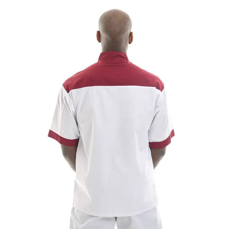 Red Master Short Sleeve or Long Sleeve Chef Coat - MANELLI