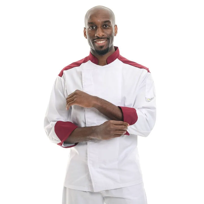 Red Master Short Sleeve or Long Sleeve Chef Coat - MANELLI