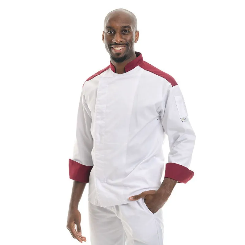 Red Master Short Sleeve or Long Sleeve Chef Coat - MANELLI