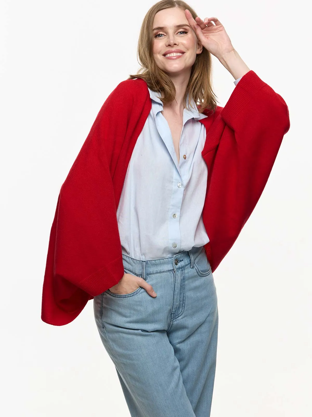 Red Wearable Cashmere Wrap