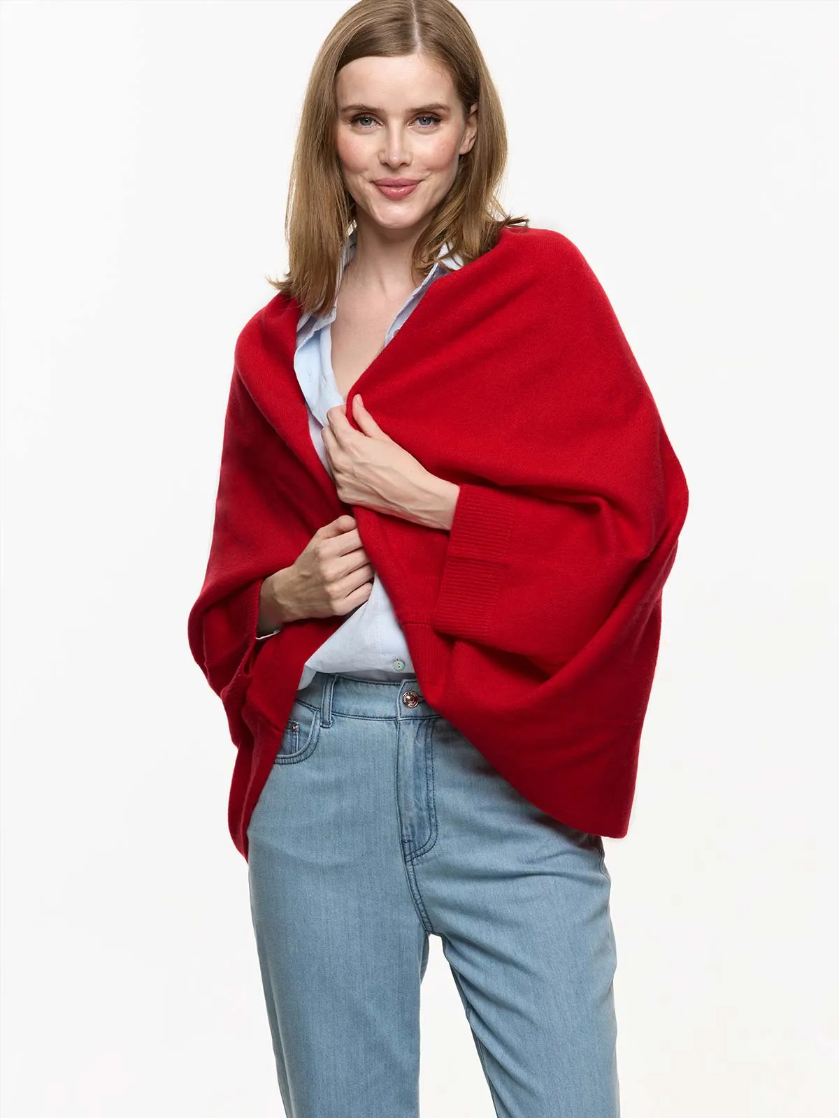 Red Wearable Cashmere Wrap