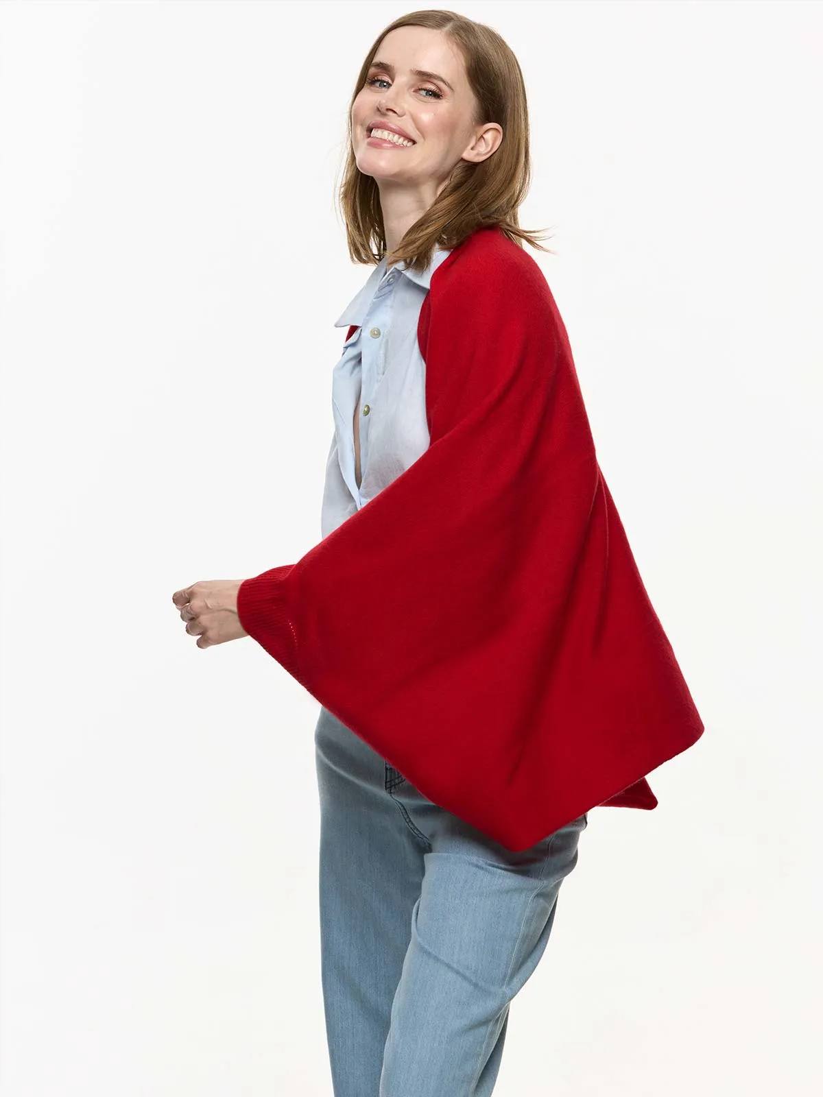 Red Wearable Cashmere Wrap