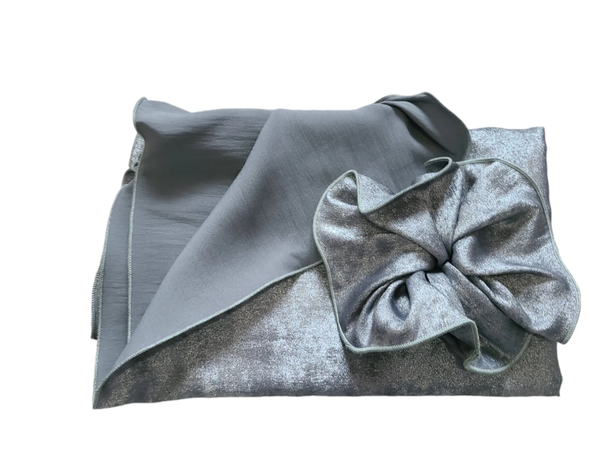 Rinati Lakel 2 Toned Shimmery Scarf with Scrunchie