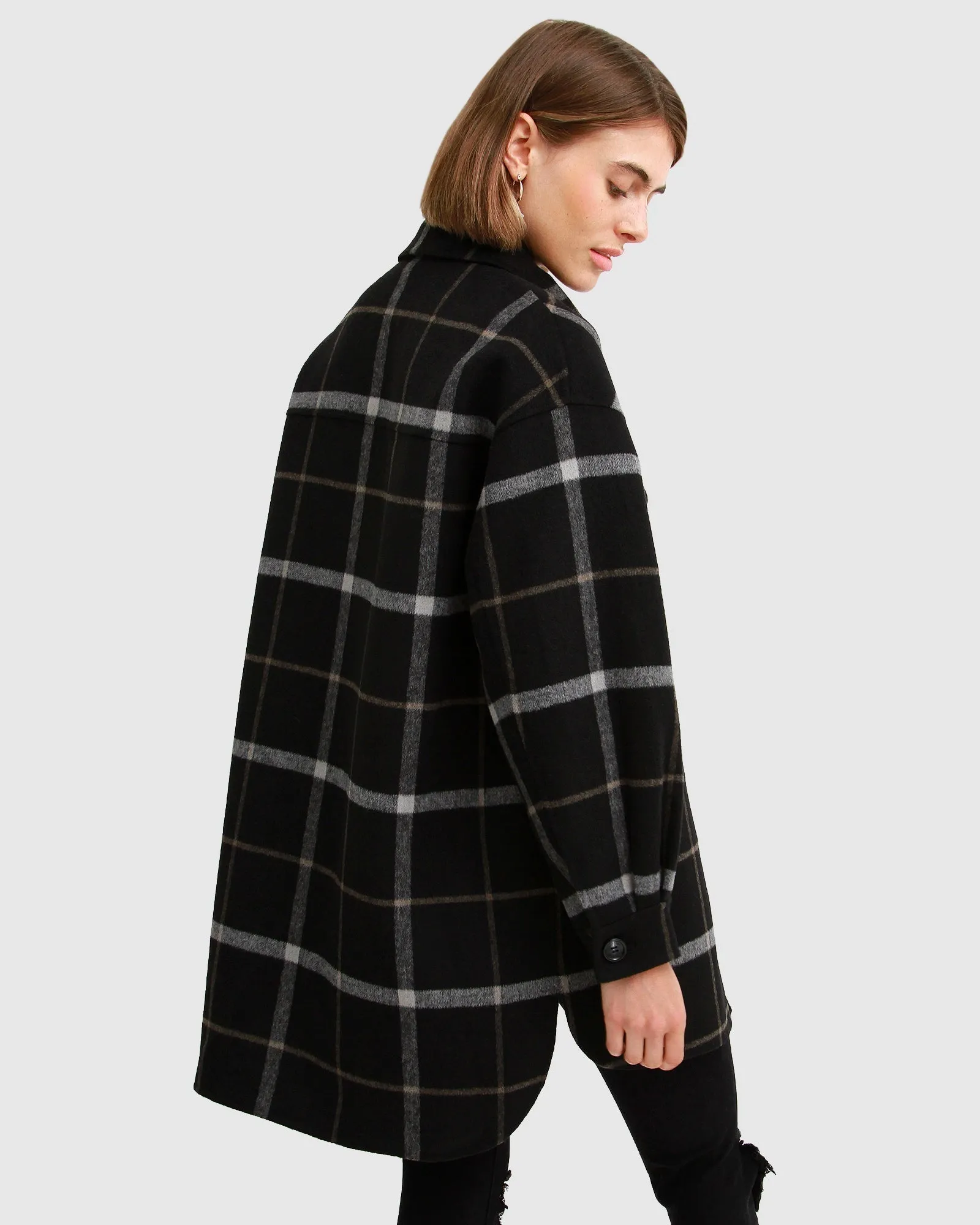 River's Edge Plaid Shacket - Black Plaid