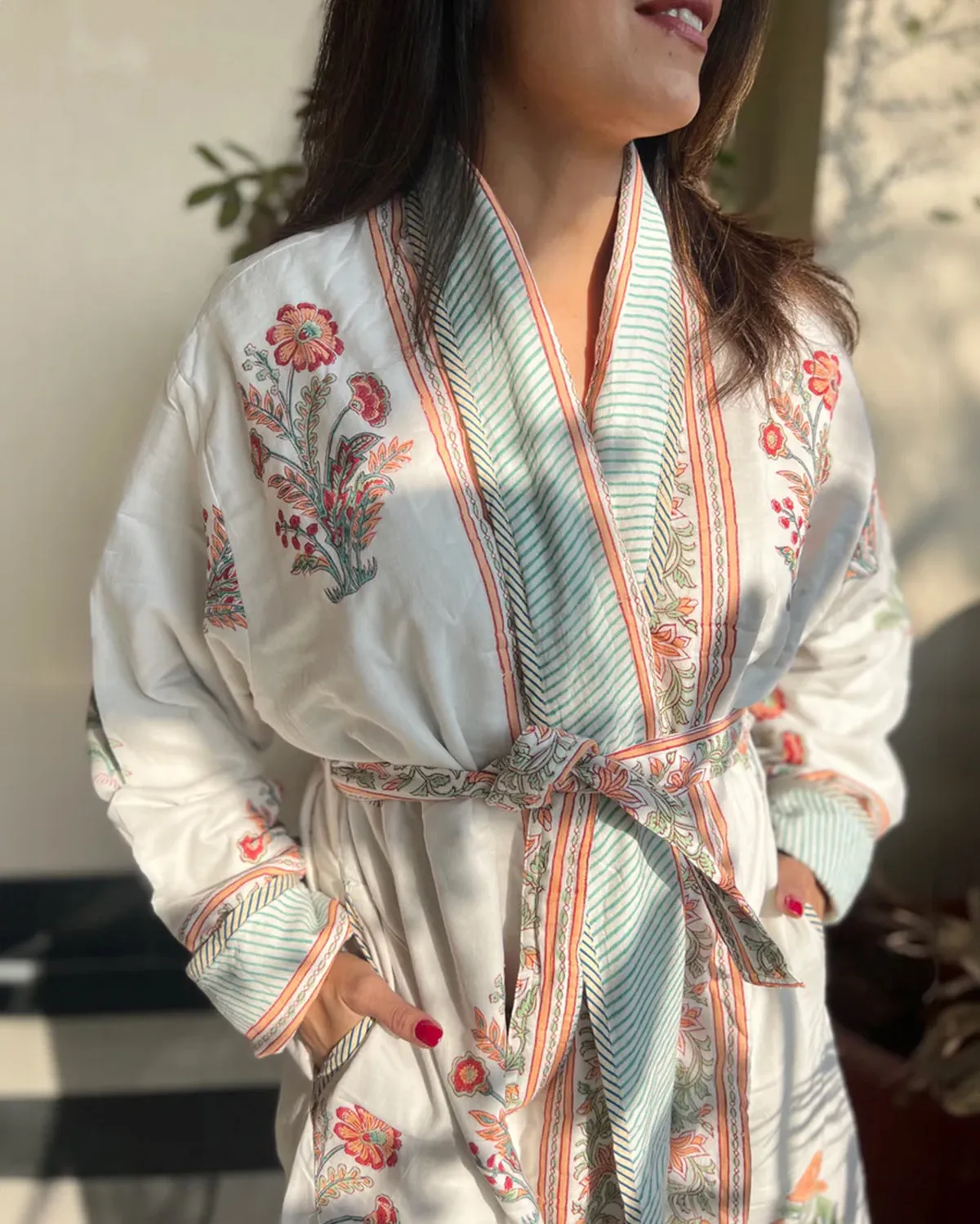 Santra Quilted Cotton Robe