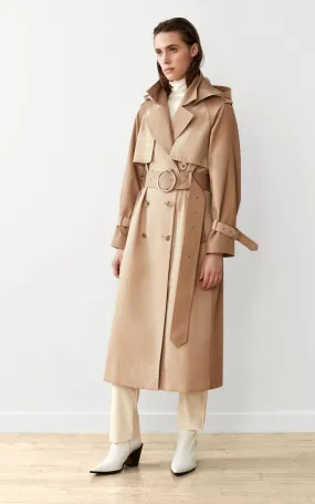 SUSTAINABLE WATER-RESISTANT TRENCH COAT