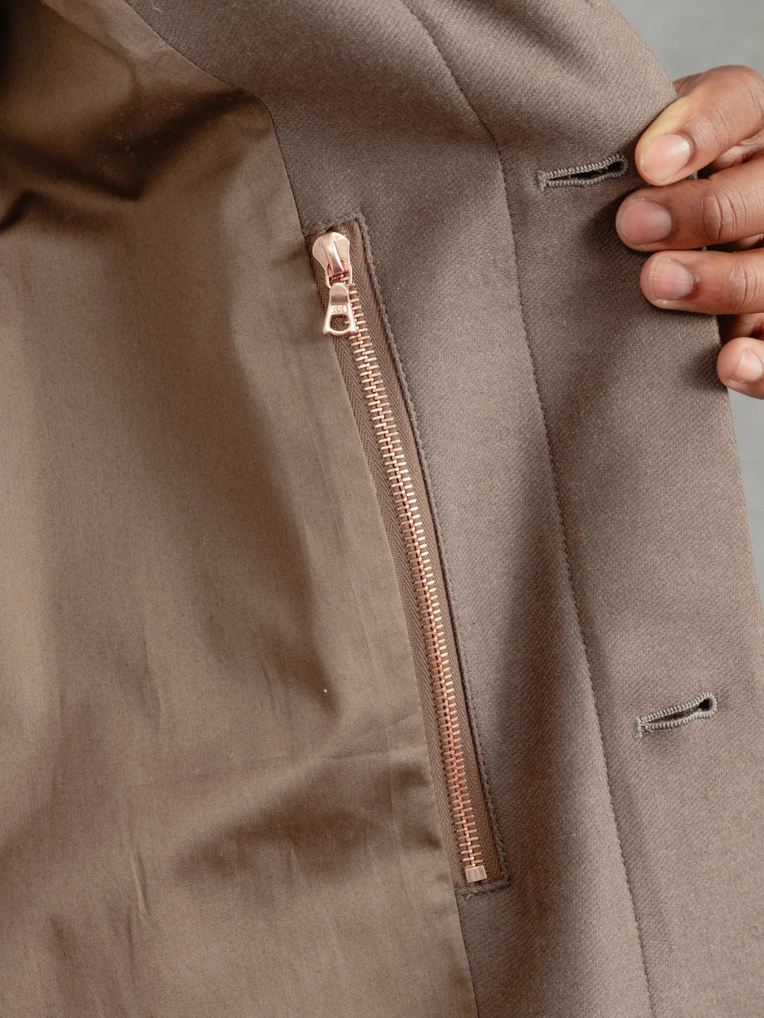 The Cashmere Crew Coat - Camel