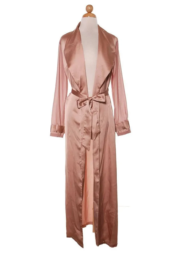 THE MYSTYLEMODE ROSE GOLD ESSENTIAL SATIN TRENCH