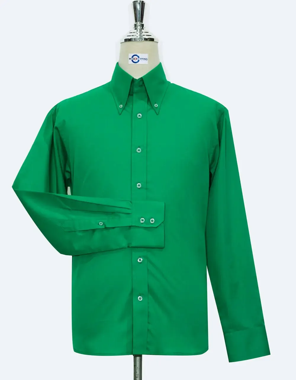 This Shirt Only - Green Button Down Shirt Size L