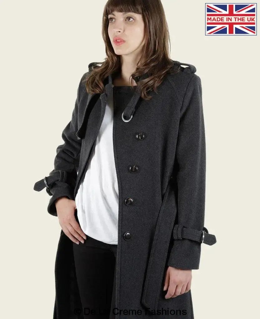 VENTURA - Tailored Stylish Collarless Trench Coat