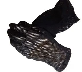 VINTAGE '50S ANTEBELLUM LOOK BLACK MESH COCKTAIL GLOVES - JUST ADORABLE!