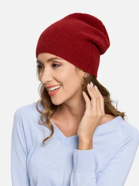 Wine Red Cashmere Beanie