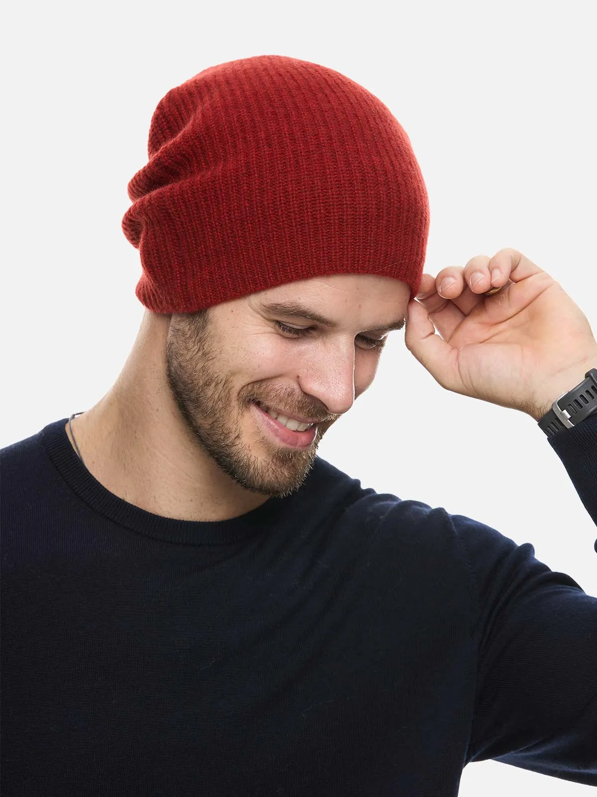 Wine Red Cashmere Beanie