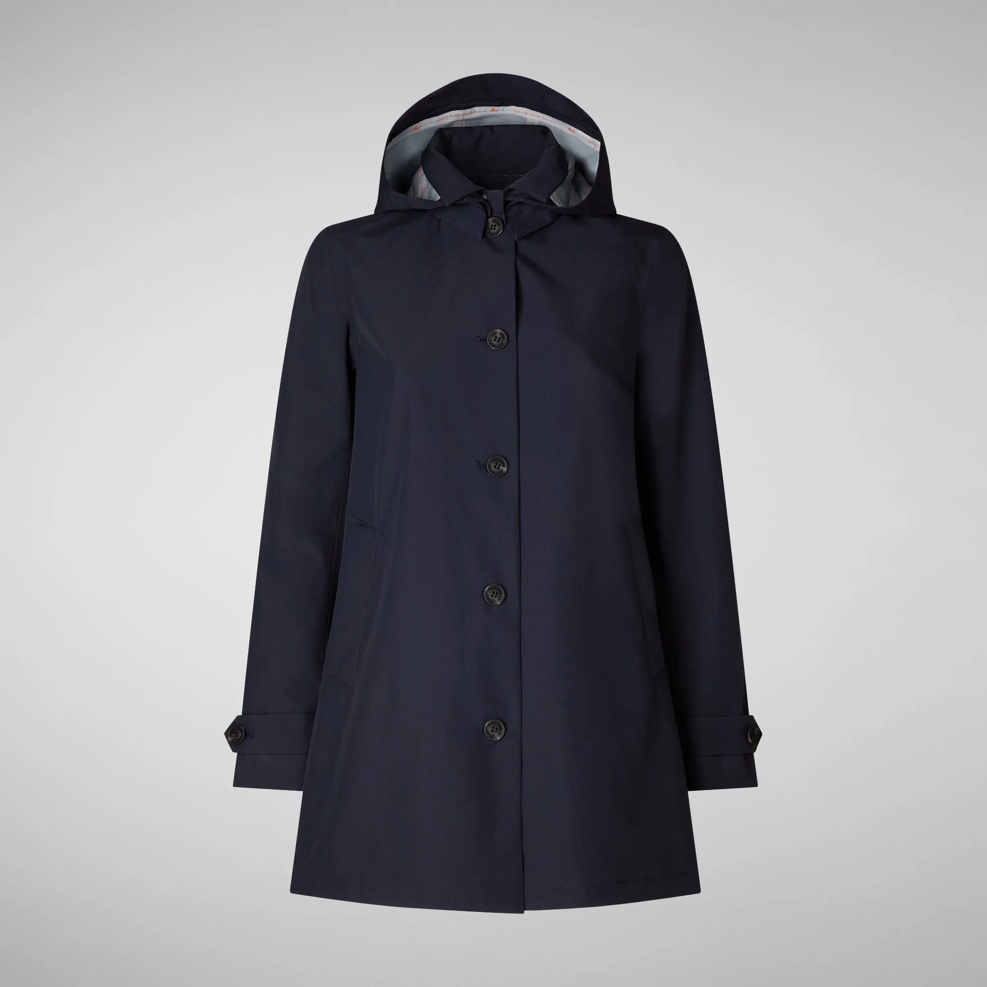 Woman's raincoat April in blue black