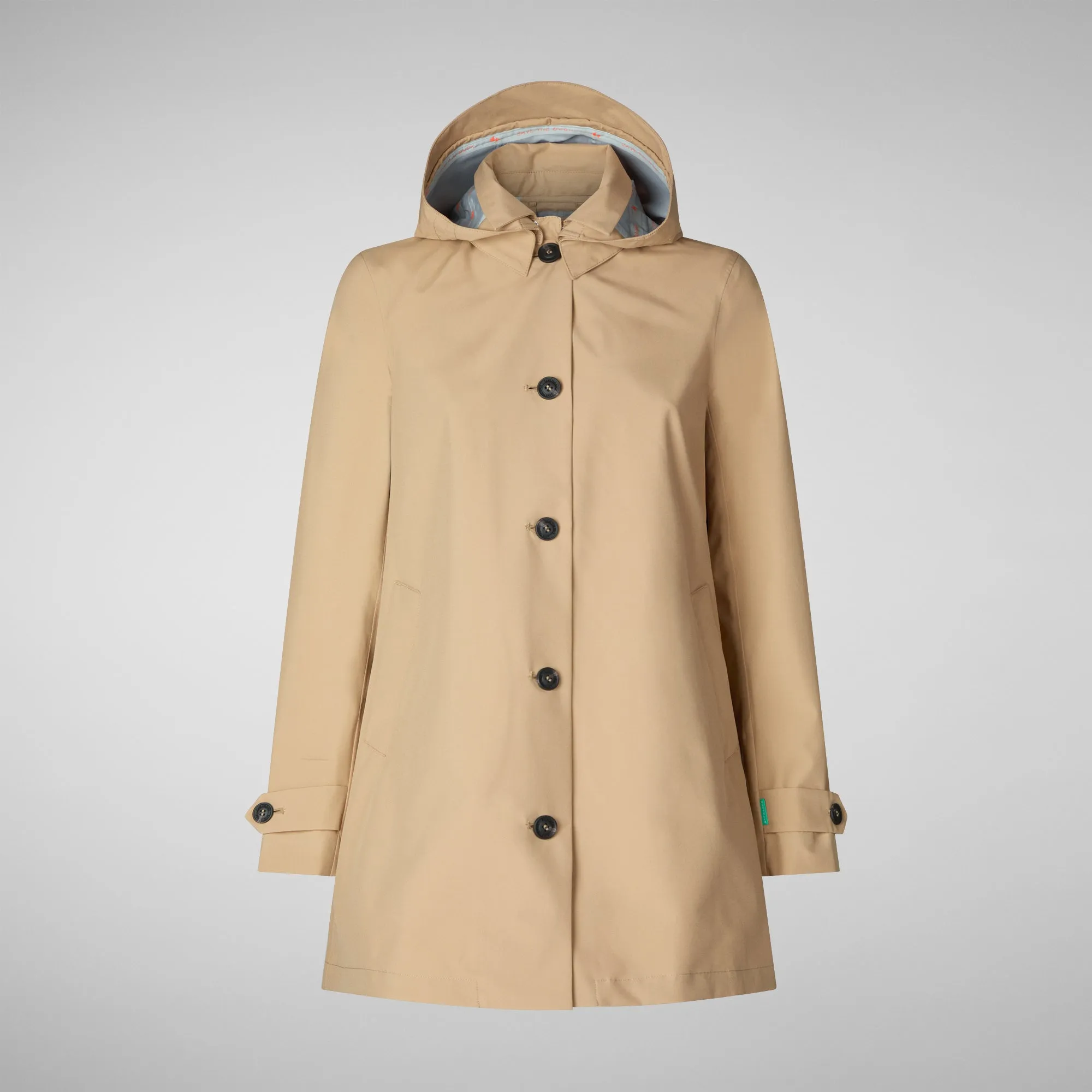 Woman's raincoat April in stardust beige