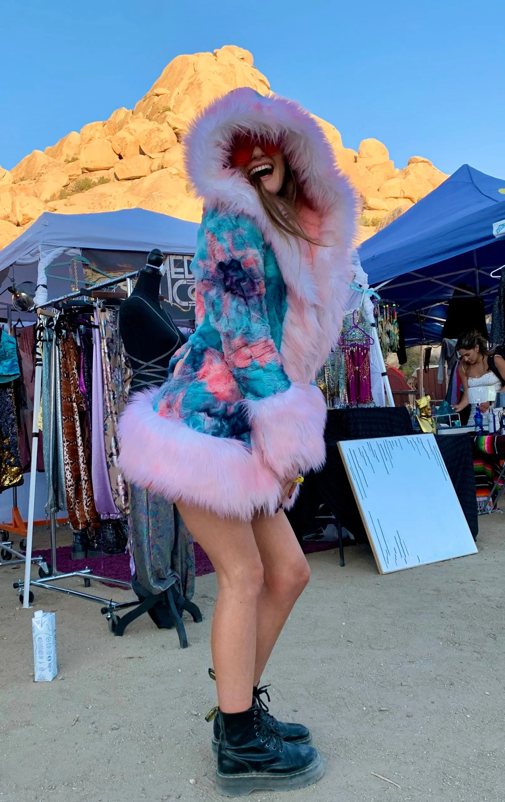 Women's Petite Playa Coat in "Cotton Candy"