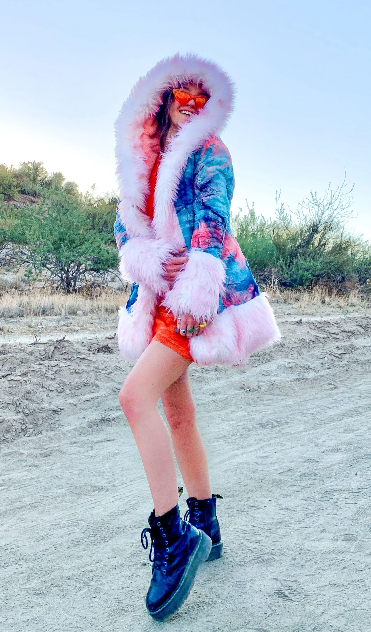 Women's Petite Playa Coat in "Cotton Candy"