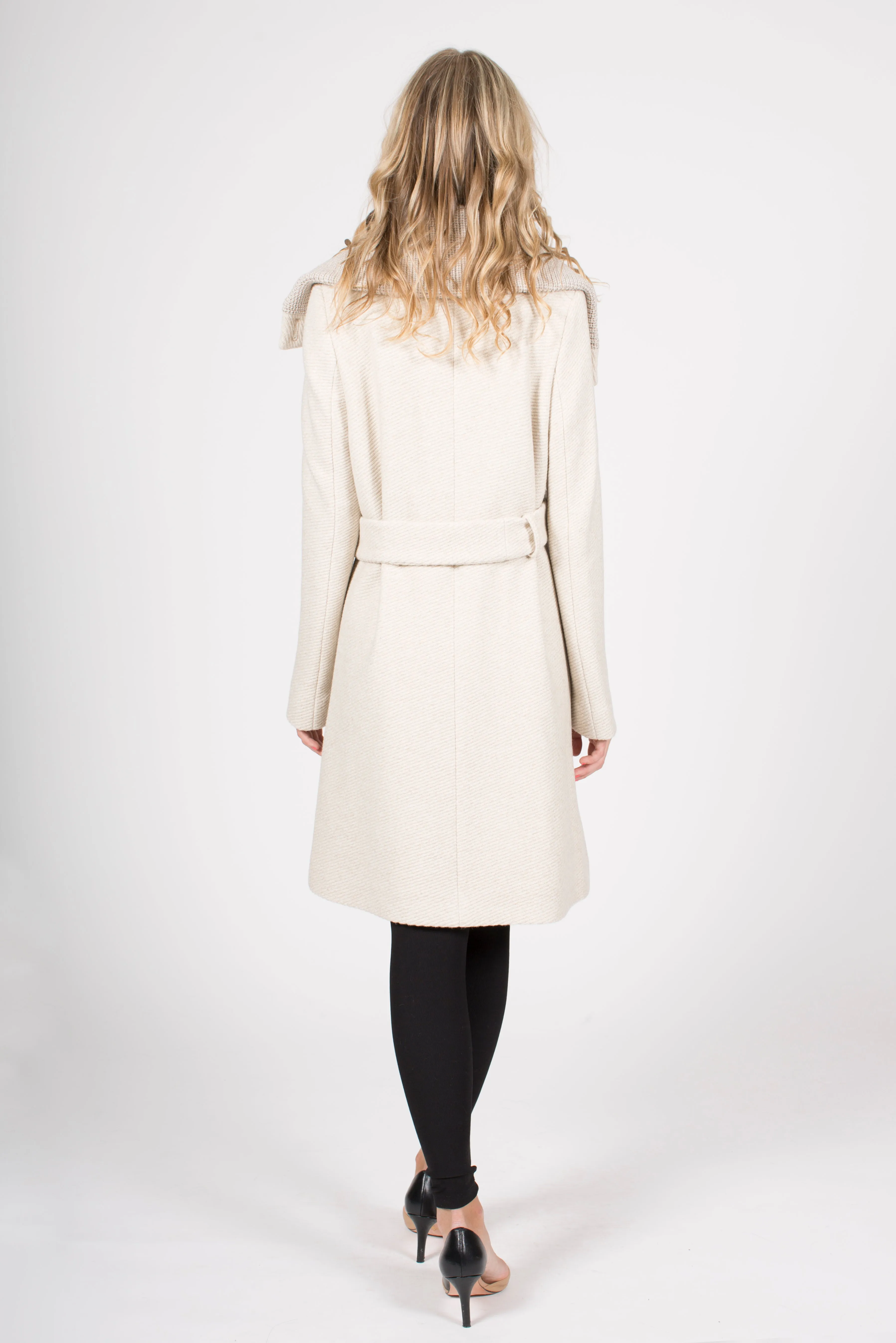 Wool Blend Coat with Belt