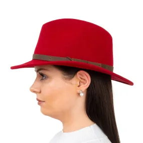 Wool Felt Hat, Red